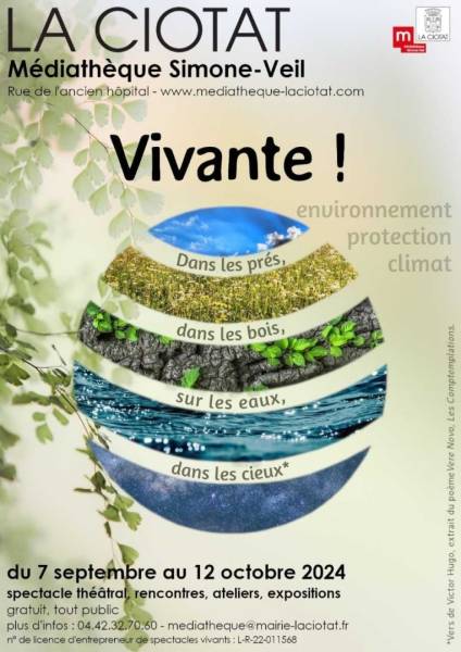 VIVANTE !  Médiathèque Simone-Veil : Un été sous le signe de l'environnement.